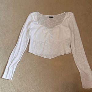 Cropped white blouse